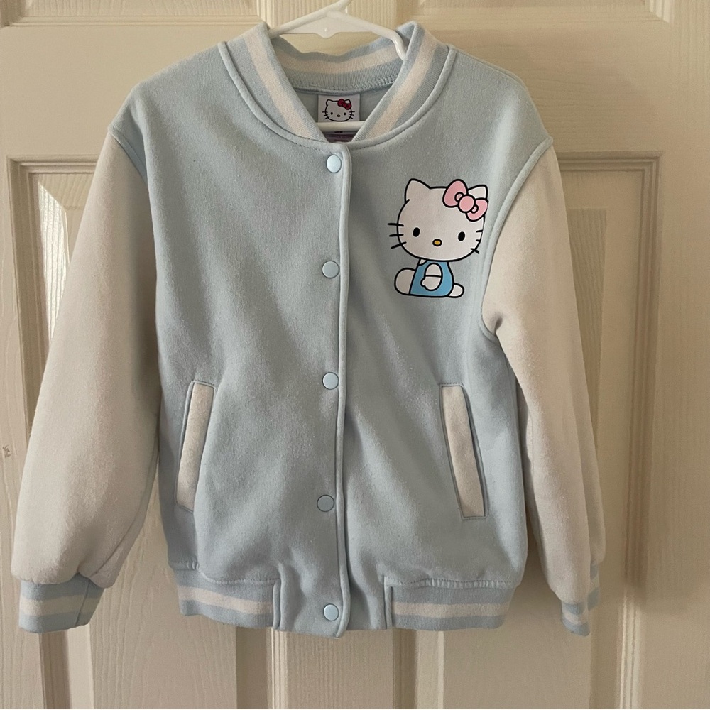 Hello Kitty Light Blue and White Jacket